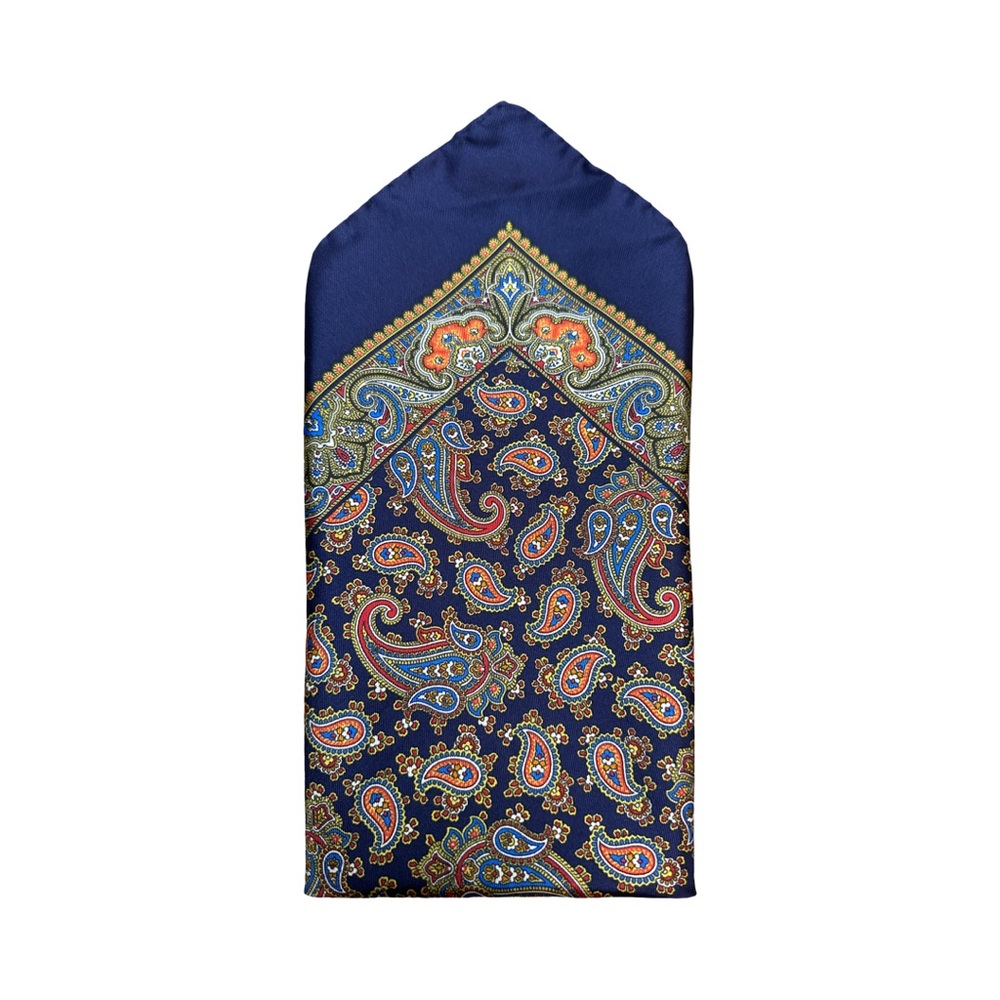 VTG Men’s Silk Handkerchief Pocket Square Paisley Pattern 17x17 Made in E.E.C.